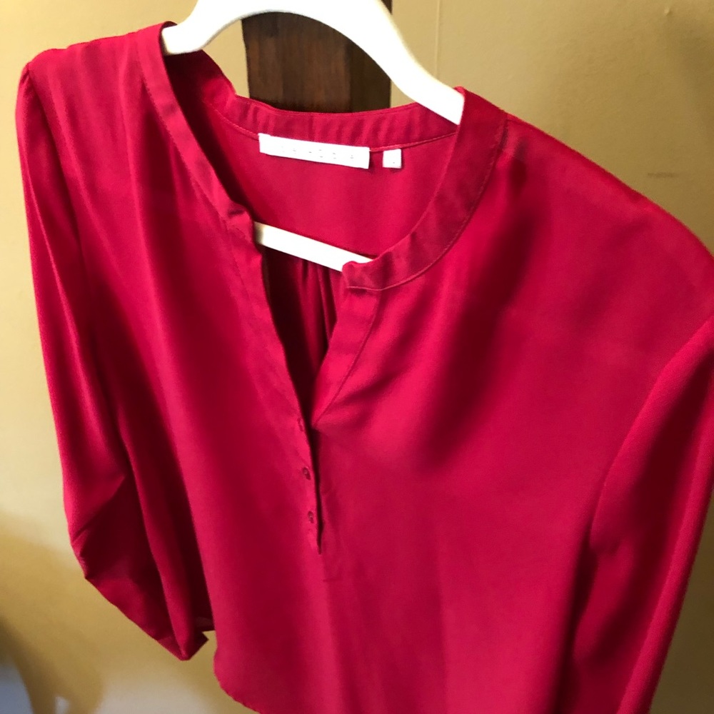 Red Long Sleeved Top